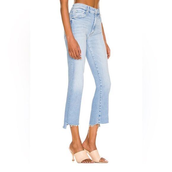 NWT Mother Insider Crop Step Fray Hem Limited Edition Light Denim Straight Jeans - Picture 3 of 16